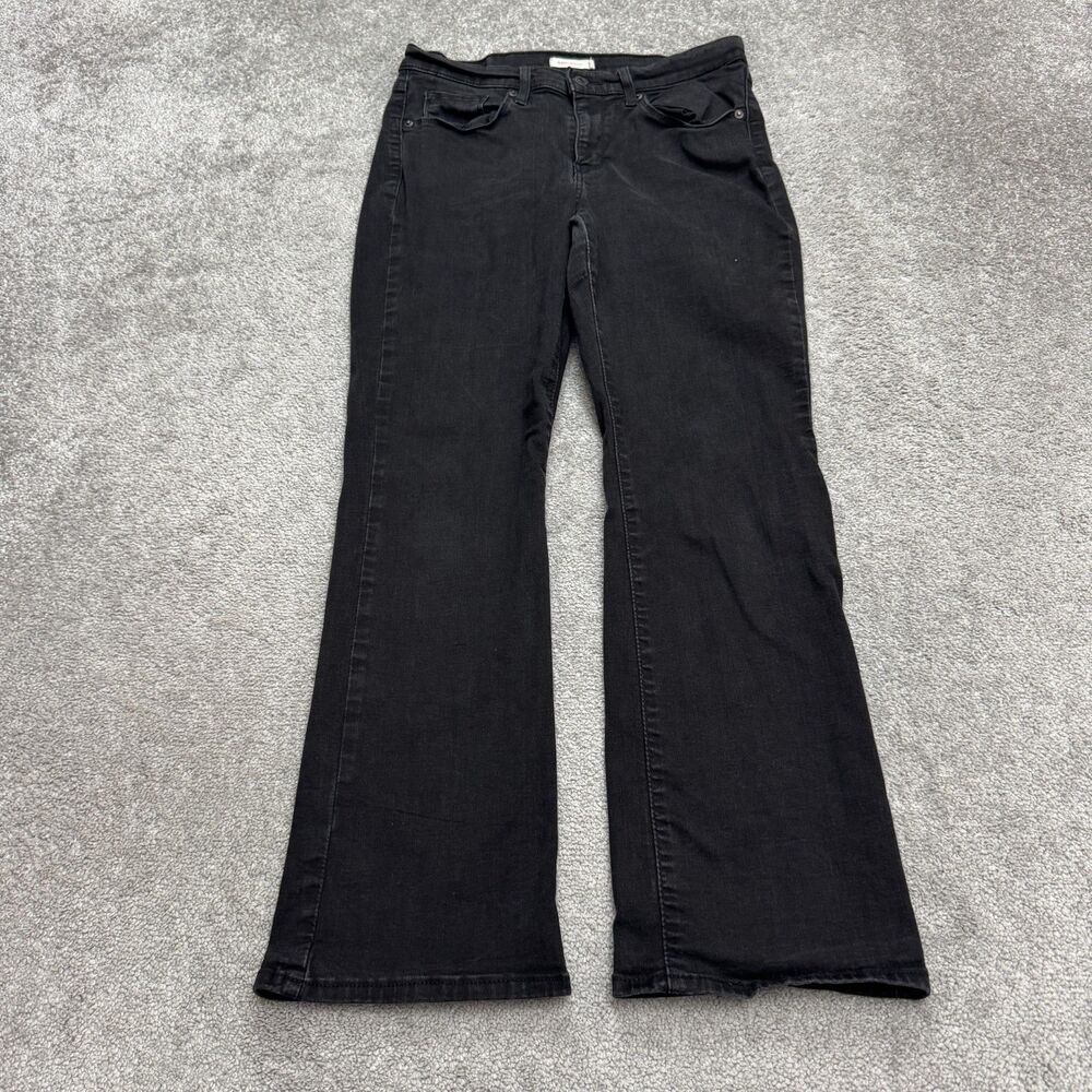 Levi's Classic Bootcut Denim Jeans Womens 10 Black Mid Rise Casual Stretch 30x28